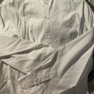 Marquis Collarless Classic White Men's Dress Shirt  171/2 34-35 tuxedo  shirt